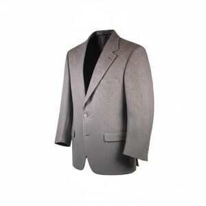 Richard Batton Benchmade Custom Tailored Blazer Tan Plaid Wool Blend Size48L